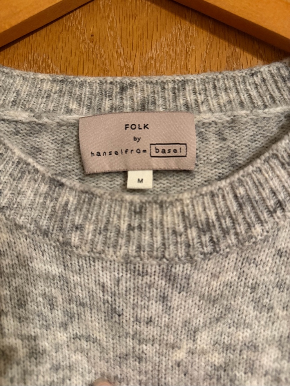 Anthropologie FOLK Light Heather Gray Crewneck Sweater